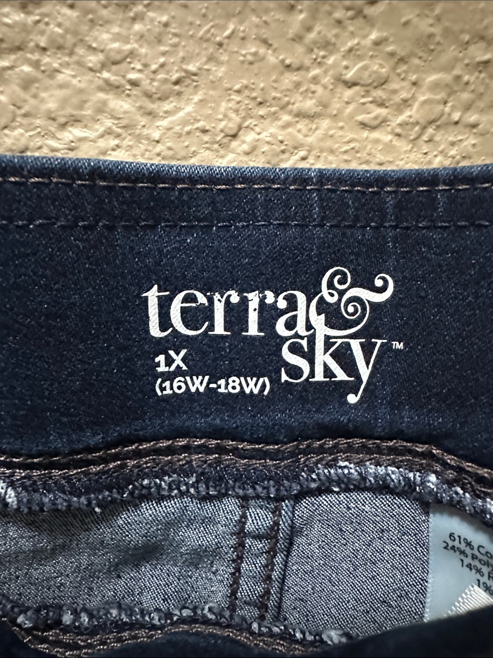 Terra & Sky stretchy blue jeans